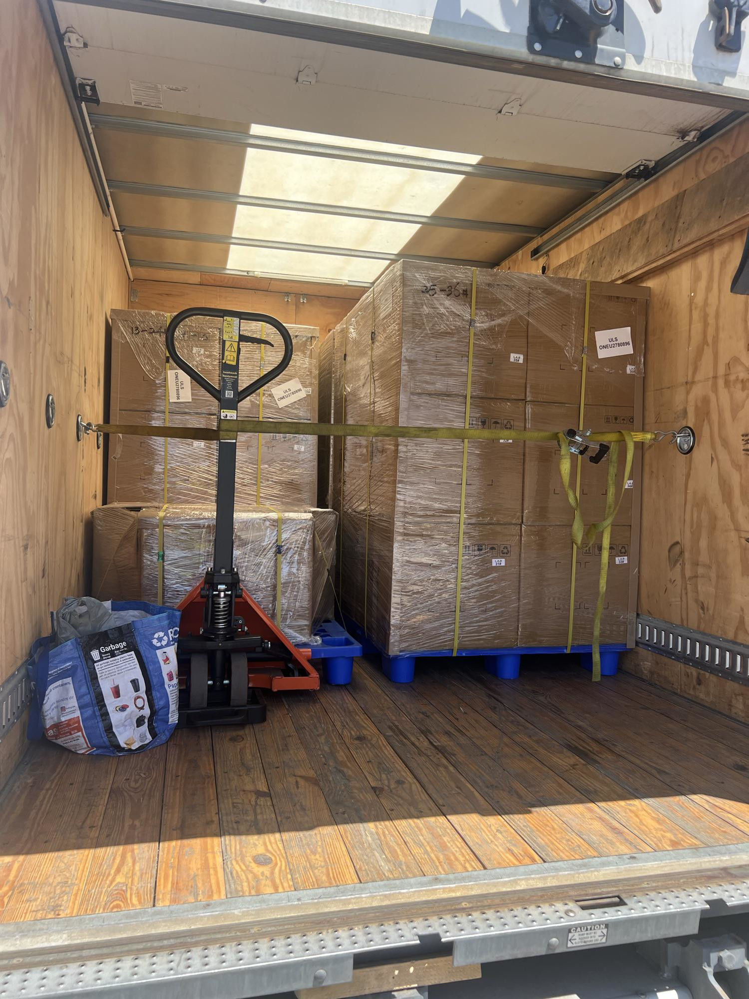 Less than truckload freight in transit